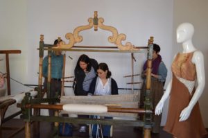 Sala tessitura allestita a Palazzo Ramirez (Salve)